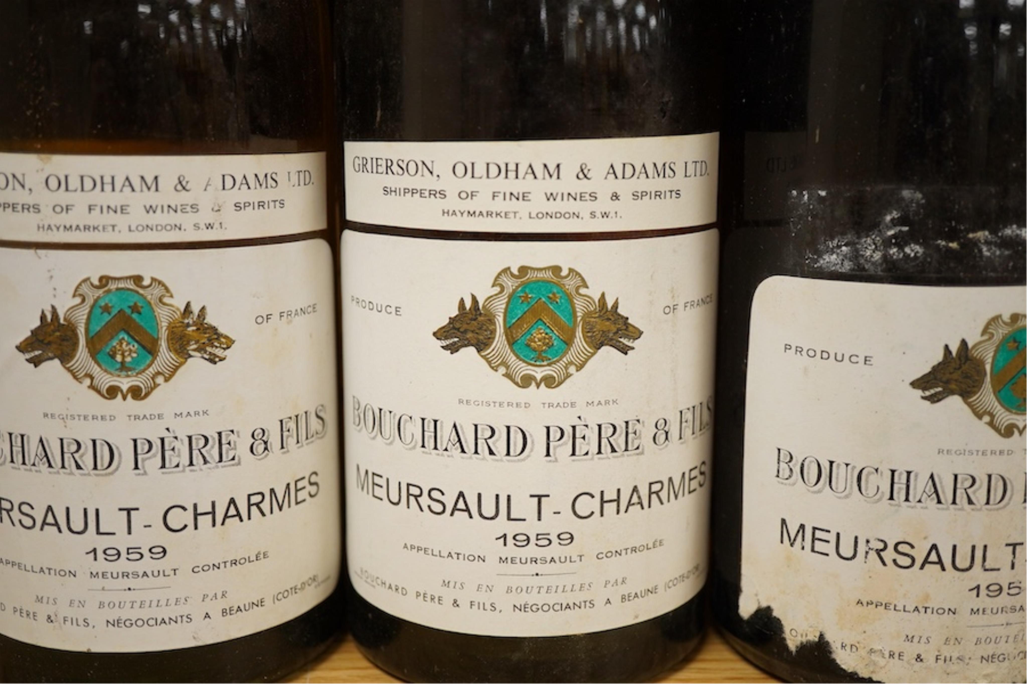 Bouchard Pere et Fils Meursault-Charmes, 1959, seventeen bottles